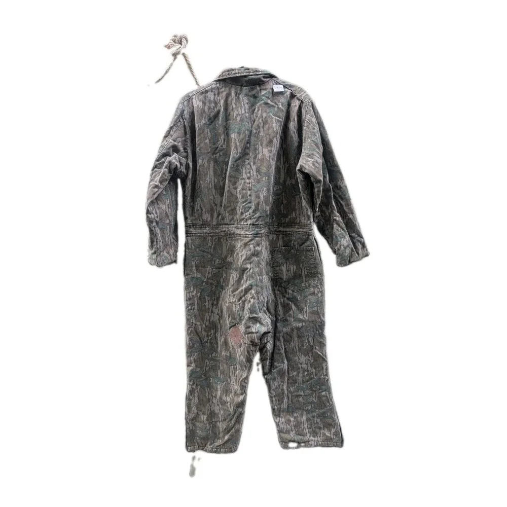 Vintage Mossy Oak Made In USA Treestand Camo Coveralls Men's Large Reg